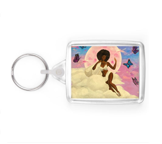 Melanin Sleeps keychain