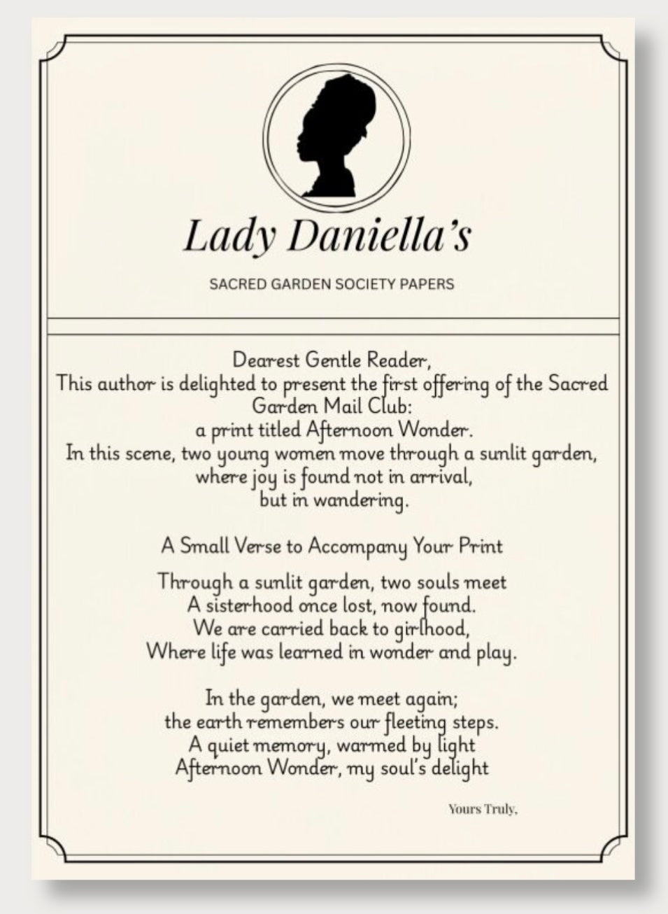 The Sacred Garden Mail